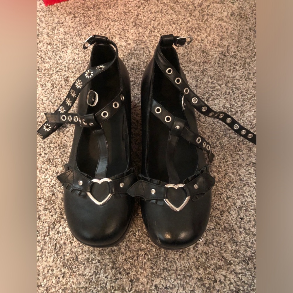 Black bat Mary Janes